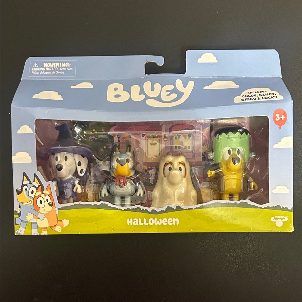 Bluey- 4pk Halloween Figure Set